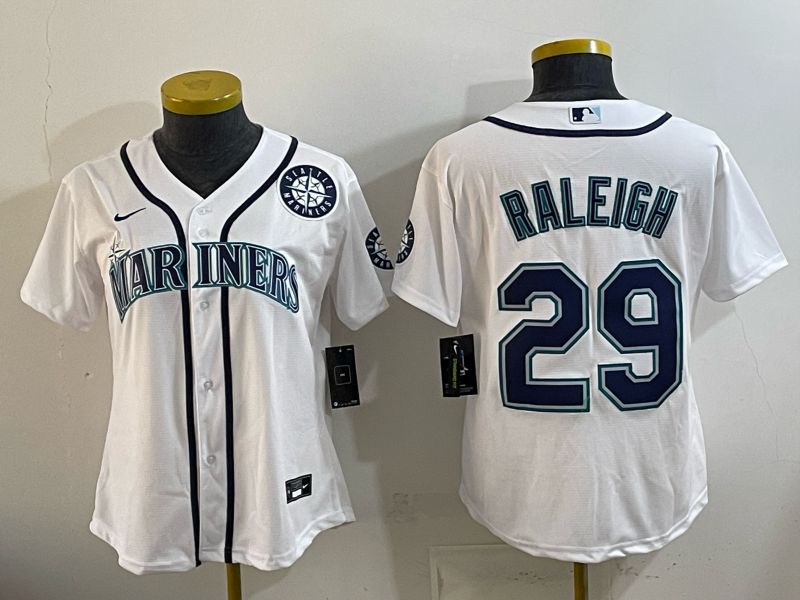 Women Seattle Mariners #29 Raleigh White Game 2026 Nike MLB Jersey style 08